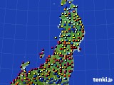 東北地方のアメダス実況(日照時間)(2017年10月17日)