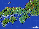 近畿地方のアメダス実況(日照時間)(2017年10月17日)