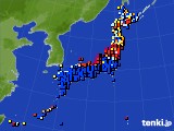 アメダス実況(日照時間)(2017年10月17日)