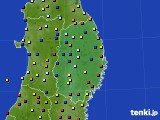 2017年10月17日の岩手県のアメダス(日照時間)