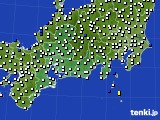 東海地方のアメダス実況(風向・風速)(2017年10月17日)