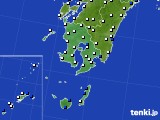 鹿児島県のアメダス実況(風向・風速)(2017年10月17日)