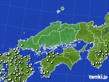 中国地方のアメダス実況(降水量)(2017年10月18日)