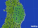 2017年10月18日の岩手県のアメダス(日照時間)