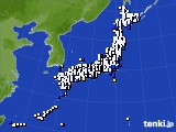 2017年10月18日のアメダス(風向・風速)