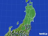 東北地方のアメダス実況(降水量)(2017年10月19日)