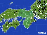 2017年10月19日の近畿地方のアメダス(降水量)