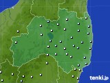 福島県のアメダス実況(降水量)(2017年10月19日)