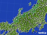 北陸地方のアメダス実況(風向・風速)(2017年10月19日)