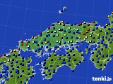 中国地方のアメダス実況(日照時間)(2017年10月20日)