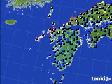 2017年10月20日の九州地方のアメダス(日照時間)