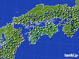 2017年10月21日の四国地方のアメダス(降水量)