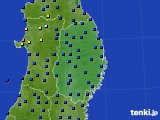 2017年10月21日の岩手県のアメダス(日照時間)