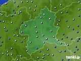 群馬県のアメダス実況(降水量)(2017年10月22日)