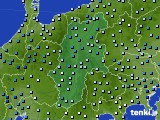 長野県のアメダス実況(降水量)(2017年10月22日)