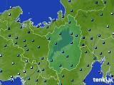 滋賀県のアメダス実況(降水量)(2017年10月22日)