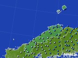2017年10月22日の島根県のアメダス(降水量)