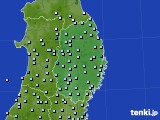 岩手県のアメダス実況(降水量)(2017年10月22日)
