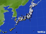 アメダス実況(風向・風速)(2017年10月22日)