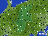 長野県のアメダス実況(風向・風速)(2017年10月22日)