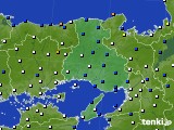 兵庫県のアメダス実況(風向・風速)(2017年10月22日)