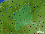 群馬県のアメダス実況(日照時間)(2017年10月23日)