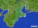 三重県のアメダス実況(日照時間)(2017年10月23日)