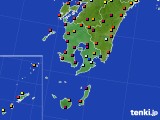 2017年10月23日の鹿児島県のアメダス(日照時間)