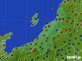 新潟県のアメダス実況(日照時間)(2017年10月24日)