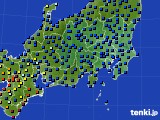 2017年10月25日の関東・甲信地方のアメダス(日照時間)