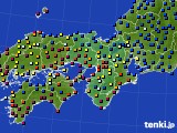 2017年10月25日の近畿地方のアメダス(日照時間)
