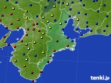 三重県のアメダス実況(日照時間)(2017年10月25日)