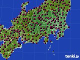 関東・甲信地方のアメダス実況(日照時間)(2017年10月26日)