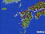 2017年10月26日の九州地方のアメダス(日照時間)