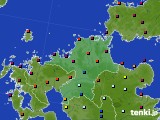 2017年10月27日の福岡県のアメダス(日照時間)