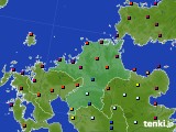 福岡県のアメダス実況(日照時間)(2017年10月27日)