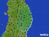 岩手県のアメダス実況(日照時間)(2017年10月27日)