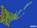 道東のアメダス実況(日照時間)(2017年10月28日)