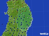 2017年10月28日の岩手県のアメダス(日照時間)