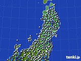 東北地方のアメダス実況(降水量)(2017年10月29日)