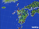 2017年10月29日の九州地方のアメダス(日照時間)