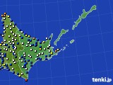 道東のアメダス実況(風向・風速)(2017年10月30日)