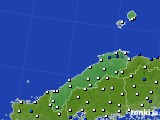 2017年10月30日の島根県のアメダス(風向・風速)