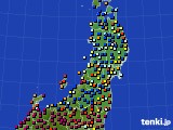 2017年10月31日の東北地方のアメダス(日照時間)