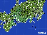東海地方のアメダス実況(風向・風速)(2017年10月31日)