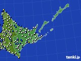 道東のアメダス実況(風向・風速)(2017年10月31日)