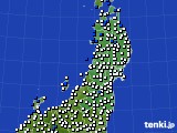 東北地方のアメダス実況(風向・風速)(2017年11月01日)