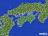 四国地方のアメダス実況(風向・風速)(2017年11月01日)