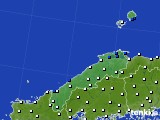 2017年11月01日の島根県のアメダス(風向・風速)