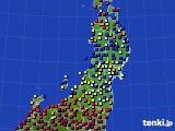 2017年11月02日の東北地方のアメダス(日照時間)